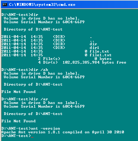 ANTѧϰ����(��)-�ļ���������Attrib Task