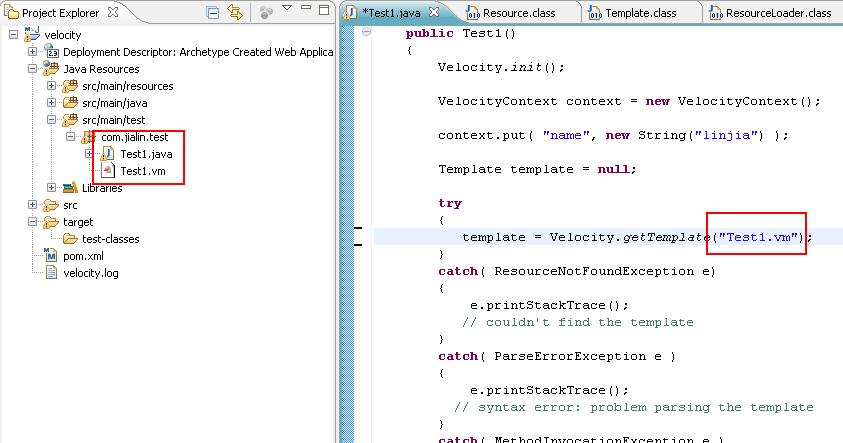 velocityѧϰ-��һ����֤�ʹ���Unable to find resource