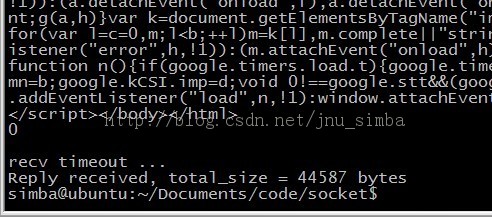 socket �������������һ��http��Ӧ������recv ���ճ�ʱѡ��SO_RCVTIMEO��