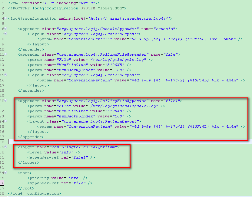 ����log4j������ʾָ����(��)�ϵ���־��Ϣ