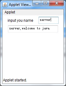 java   -  welcome to java Applet