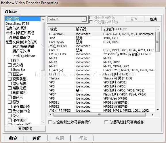 ffdshow�����Ч�ܣ���Ƶ����ʱ��ʾ�˶�ʸ����QP