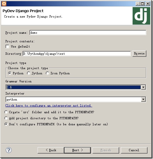 ����Aptana3+Django����blog��ʾ��