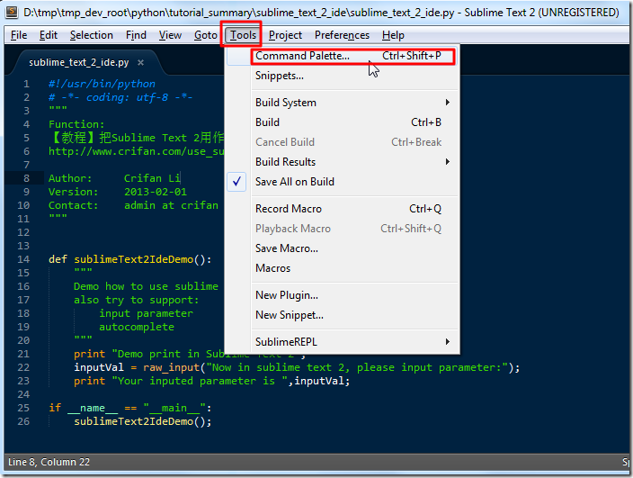 ��ʱ���Sublime Text 2��֧��input�й�����