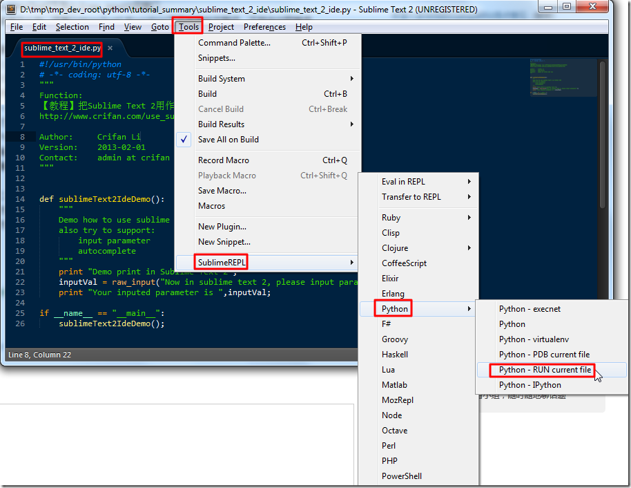 ��ʱ���Sublime Text 2��֧��input�й�����
