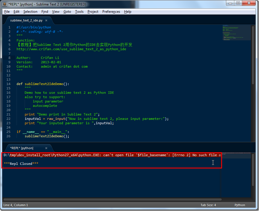 ��ʱ���Sublime Text 2��֧��input�й�����