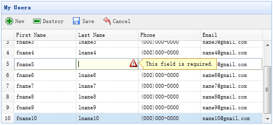 Ӧ��easyUI����һ��CRUD DataGrid