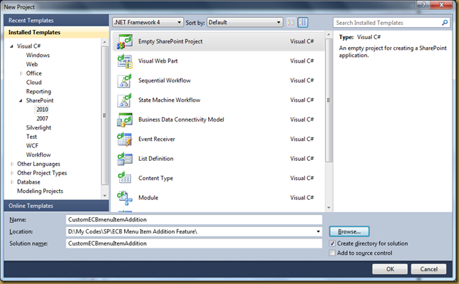 SharePoint2010 FeatureЧ�ܿ�������ΪSharePoint��ECB�˵����б�����ĵ��Ĳ����˵�������Զ���˵�����Ŀ