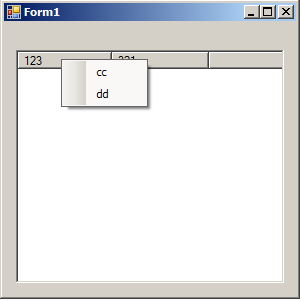 ���ڸ�Winform��ListView�ؼ������Ҽ��˵����й�����