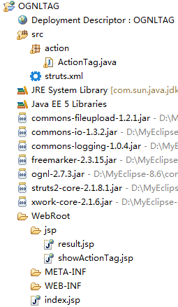 Struts2 ognl <s:action./>��ǩ���