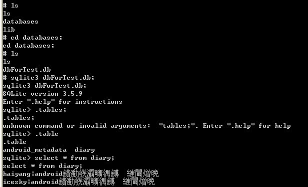 adb shell ϲ鿴sqlite3ݿ