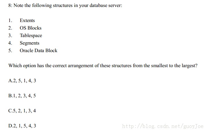 [ÿһ]  11gOCP 1z0-052 :2013-08-31   ݿĴ洢ṹ.A8