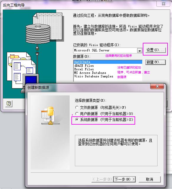 ����visio 2010����sql server����ģ�͡����ֶ������������򹤳�
