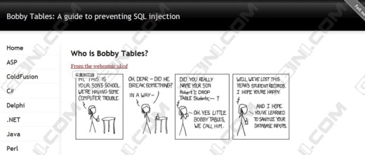 ����һ����������Ч����SQL Injection�����������ֲ� - bbobby-tables.com