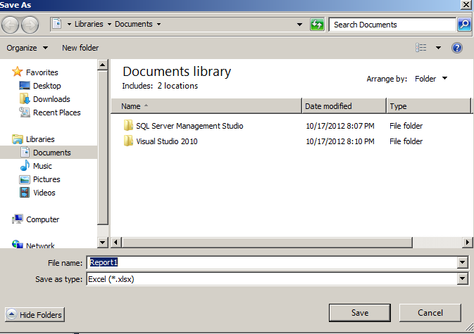 SQL Server 2012 SSRS ����Excel 2007-2010��������