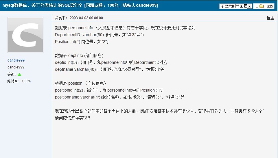 ���ű������ͳ�Ƶ�SQL���