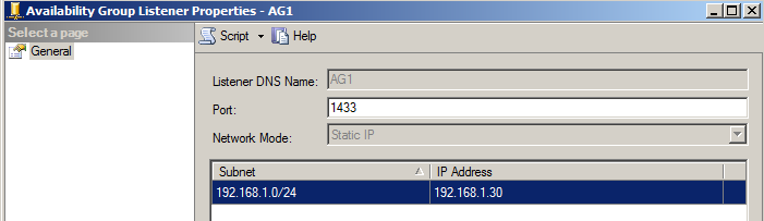 SQL Server Always on Listener �䱸������