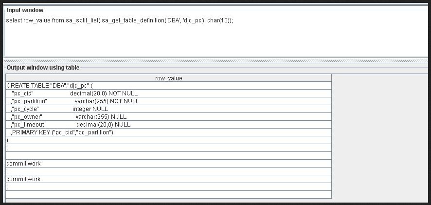 Sybase ASA (11��֮��汾)�л�ȡ�������SQL��估SP