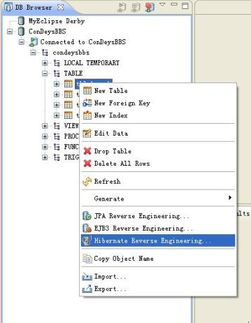 ����MyEclipse6����Hibernate�����ļ�(hibernate.cfg.xml)�������ļ�(MAP)ͼ��