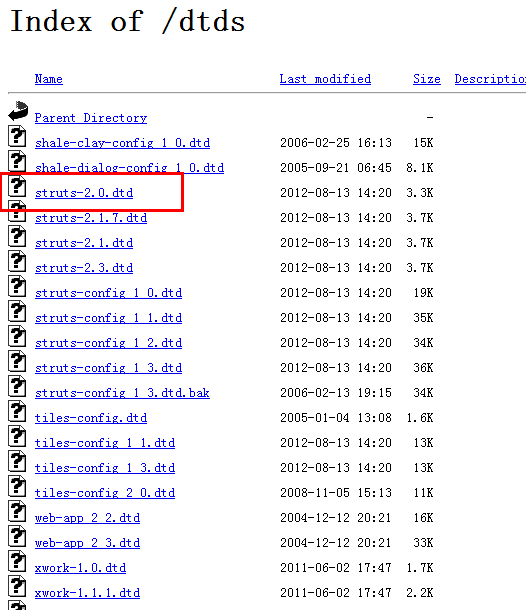 struts.xml�䱸�е�dtd