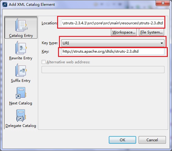 MyEclipse���䱸struts.xml�Զ���ʾ