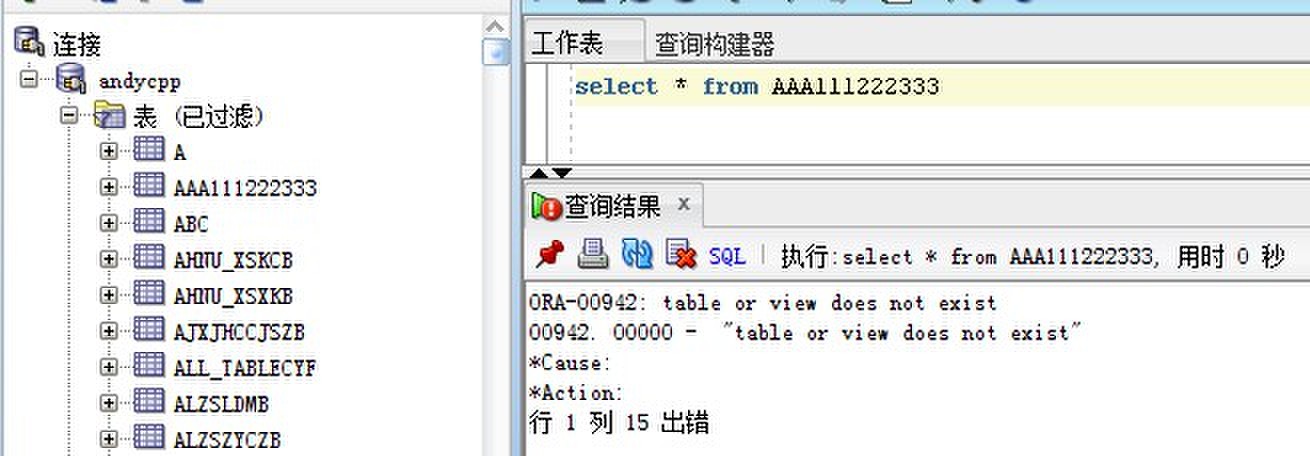 ��һ��������PL/SQL���ܿ��������Ƕ�����drop table����ϵͳȴ��ʾ�������ڣ���ô����