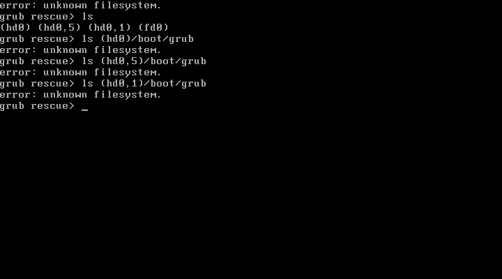 unknow filesystem�������