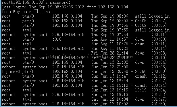 ��������linux�µ�last���������Դ
