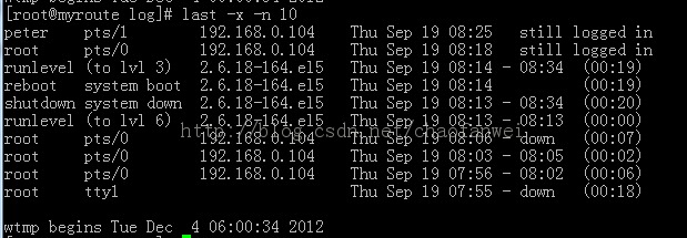 ��������linux�µ�last���������Դ