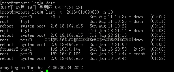 ��������linux�µ�last���������Դ