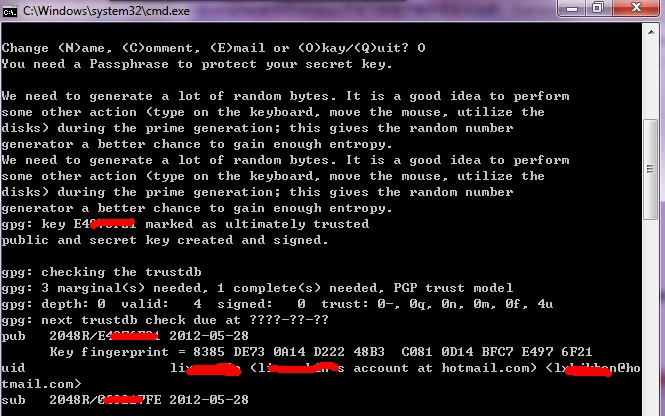 gpg4win+thunderbird+enigmail���ֵ����ʼ�ǩ�������