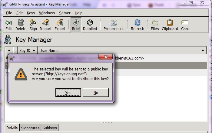 gpg4win+thunderbird+enigmail���ֵ����ʼ�ǩ�������