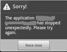 Toastʹ��ע��-����쳣��The application * has stopped unexpectedly.Please  try again