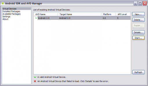 װ��android SDK2.0������2.0ģ�����ķ���