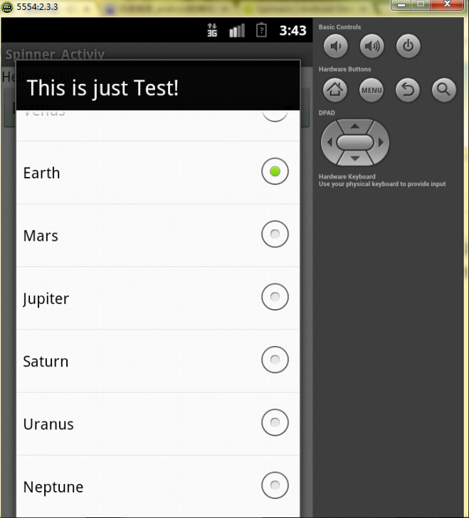 Android����-Spinner�ؼ���ʹ��
