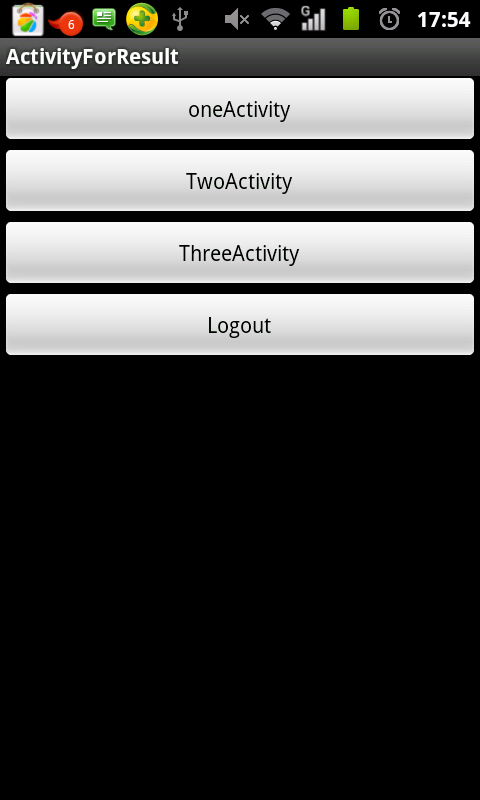 android startActivityForResult����Acitvity�Ļص�