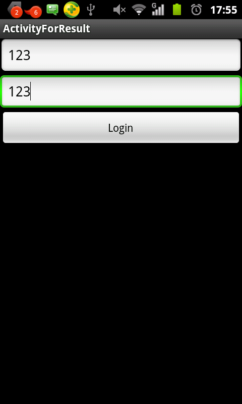 android startActivityForResult����Acitvity�Ļص�
