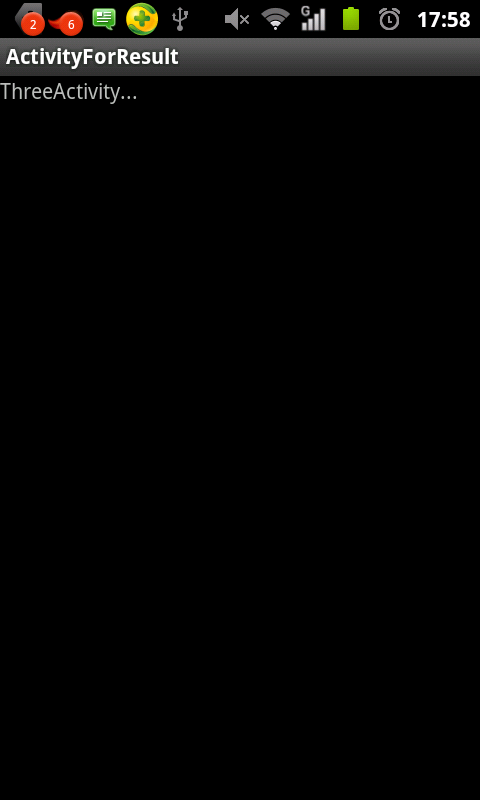 android startActivityForResult����Acitvity�Ļص�