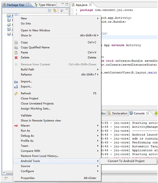 Eclipse������ͨͨ����ת��ΪAndroid����