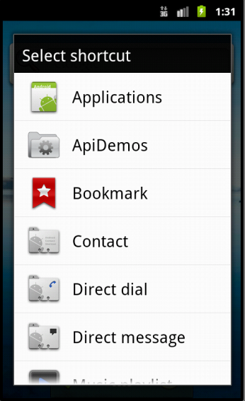 ���Է���Android������shortcut�����Դ��