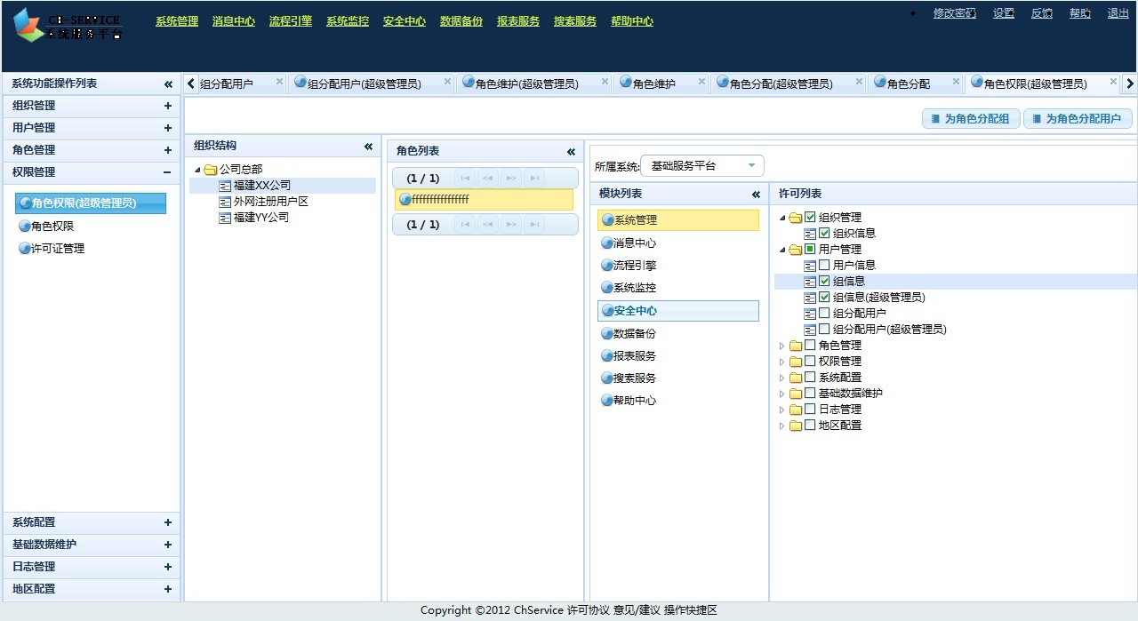 chservice ϵͳҳ��ʾ��
