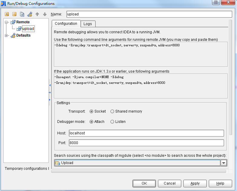 ������Ӧ�� intellij idea ����Զ�̵���