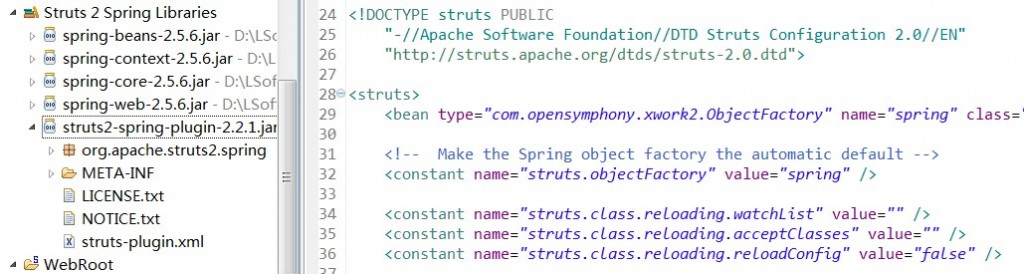 com/opensymphony/xwork2/spring/SpringObjectFactory.java:220:1�й�������ֵ�ԭ�򼰽������