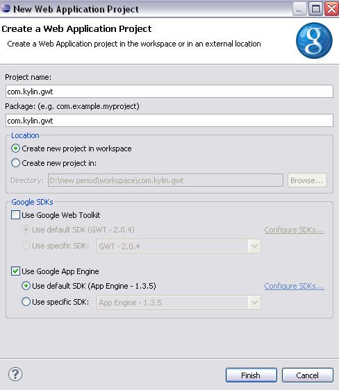 ����һ����GWTӦ�õ�Google App Engine