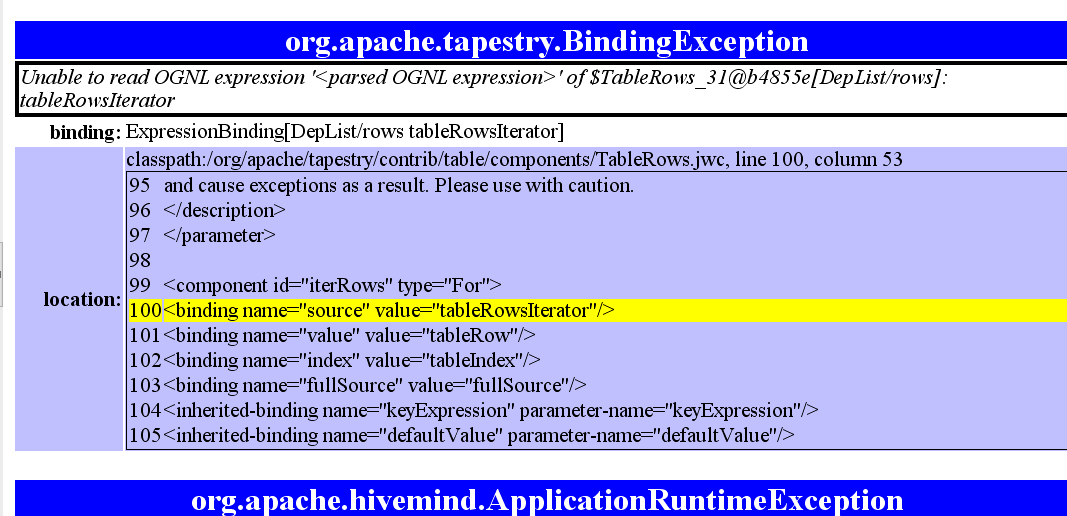 各位帮帮忙啊Tapestry出错啦,