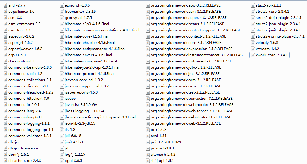 struts2.3+spring3.1.2+hibernate4.1.6 �䱸˵��