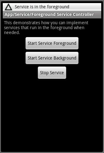 Android ApiDemosʾ������(38)��App->Service->Foreground Service Controller